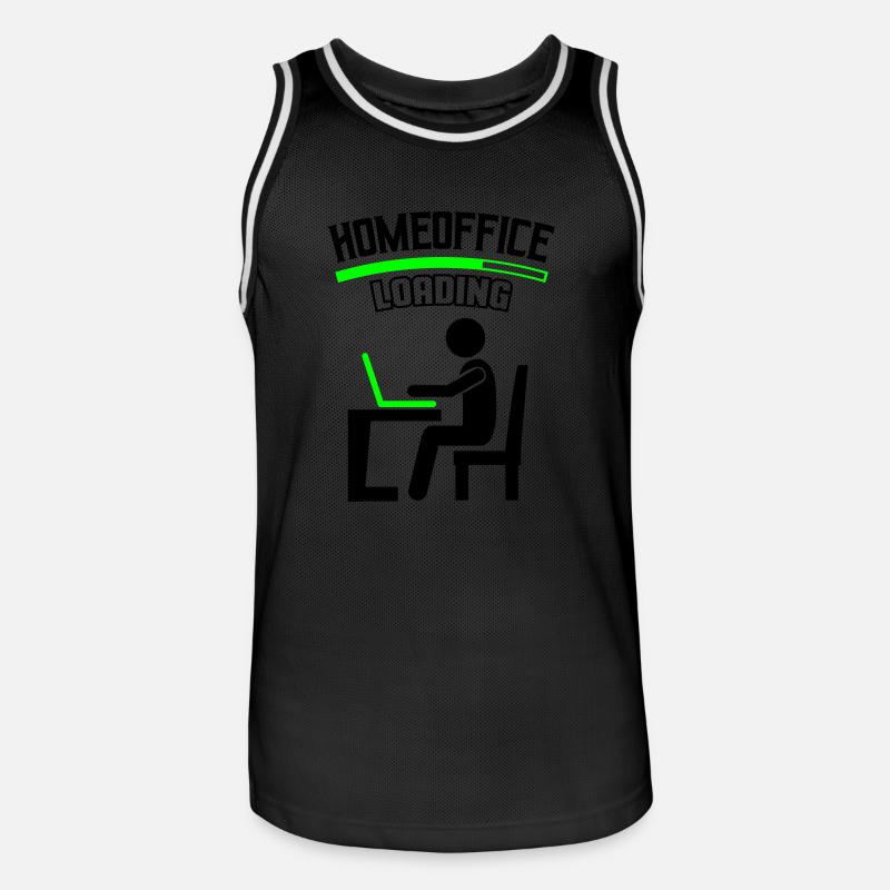 Arbeit Büro Homeoffice Loading - Männer Basketball-Trikot - Schwarz/Weiß