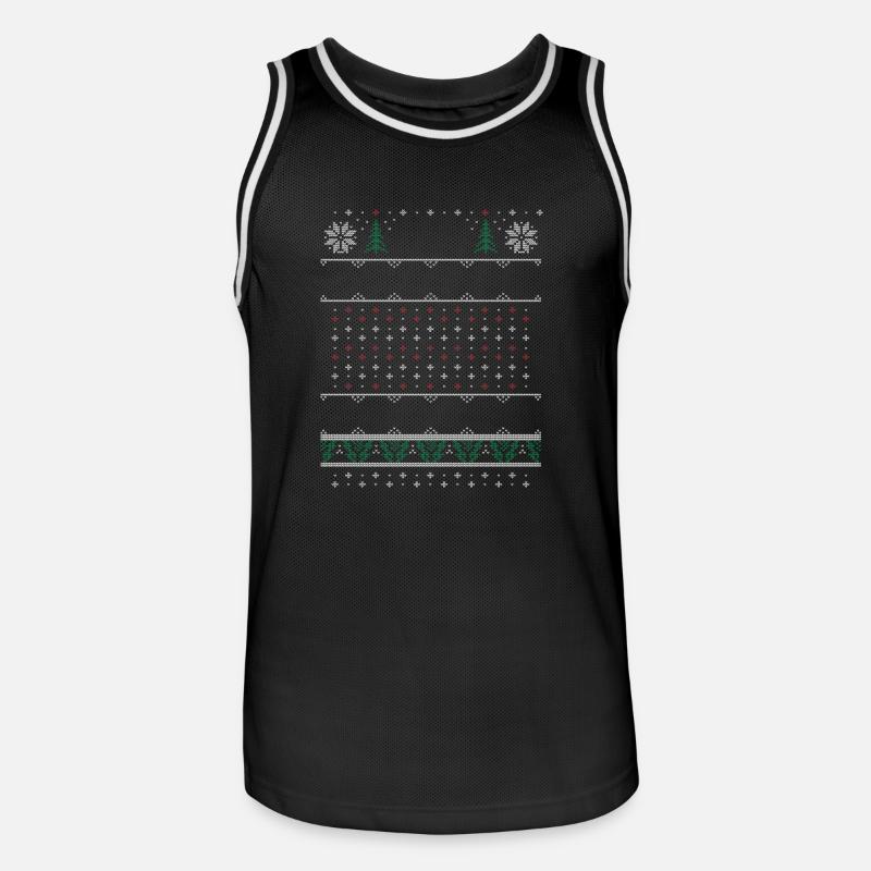 Laid de Noël Pull - Maillot de basket Homme - noir/blanc