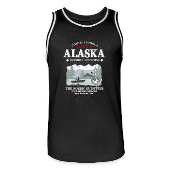 Alaska - Fishing - Männer Basketball-Trikot - Schwarz/Weiß - Vorne - AI Model Male 185 dark (185cm)