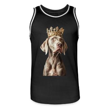 Weimaraner - Männer Basketball-Trikot - Schwarz/Weiß - Vorne - AI Model Male 185 dark (185cm)