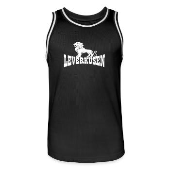 Leverkusen - Männer Basketball-Trikot - Schwarz/Weiß - Vorne - AI Model Male 185 dark (185cm)