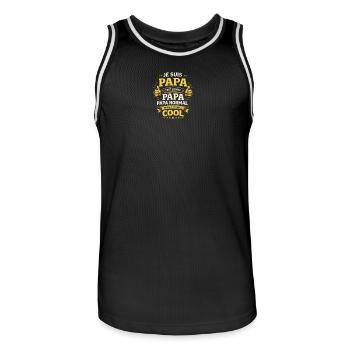Normaler Vater, aber cooler - Männer Basketball-Trikot - Schwarz/Weiß - Vorne - AI Model Male 185 dark (185cm)
