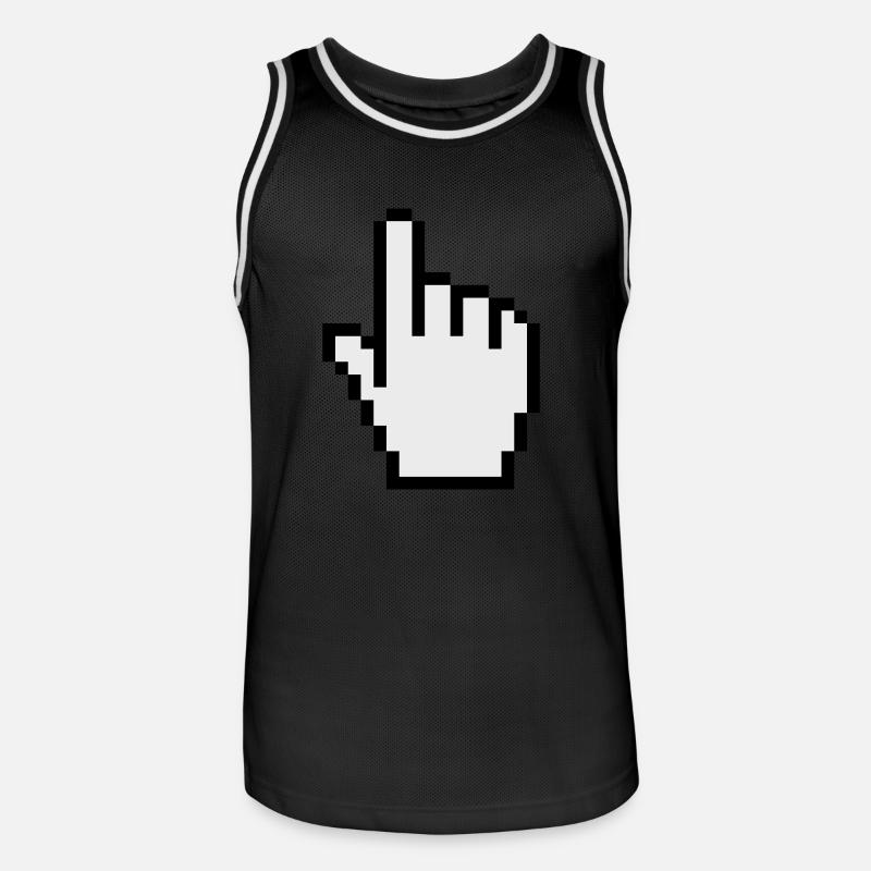 pointer / cursor - Männer Basketball-Trikot - Schwarz/Weiß