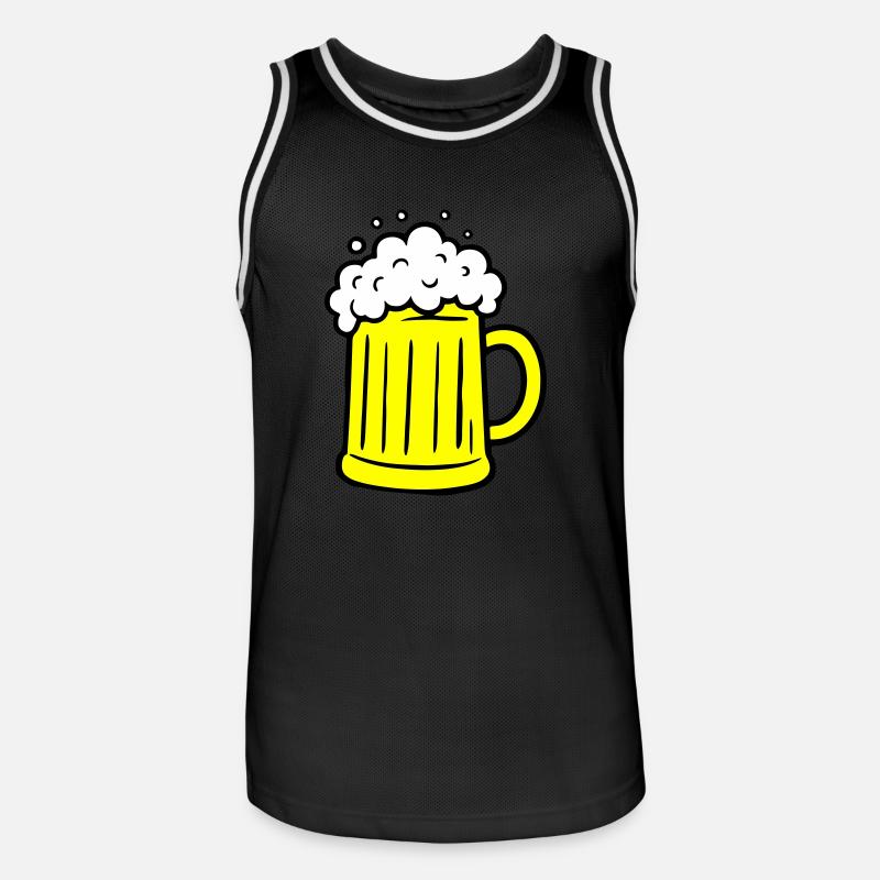Bier Comic Bierglas - Männer Basketball-Trikot - Schwarz/Weiß