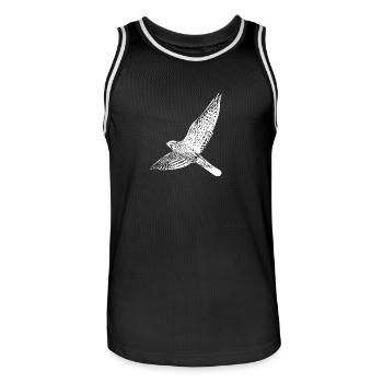 faucon - Maillot de basket Homme - noir/blanc - Devant - AI Model Male 185 dark (185cm)
