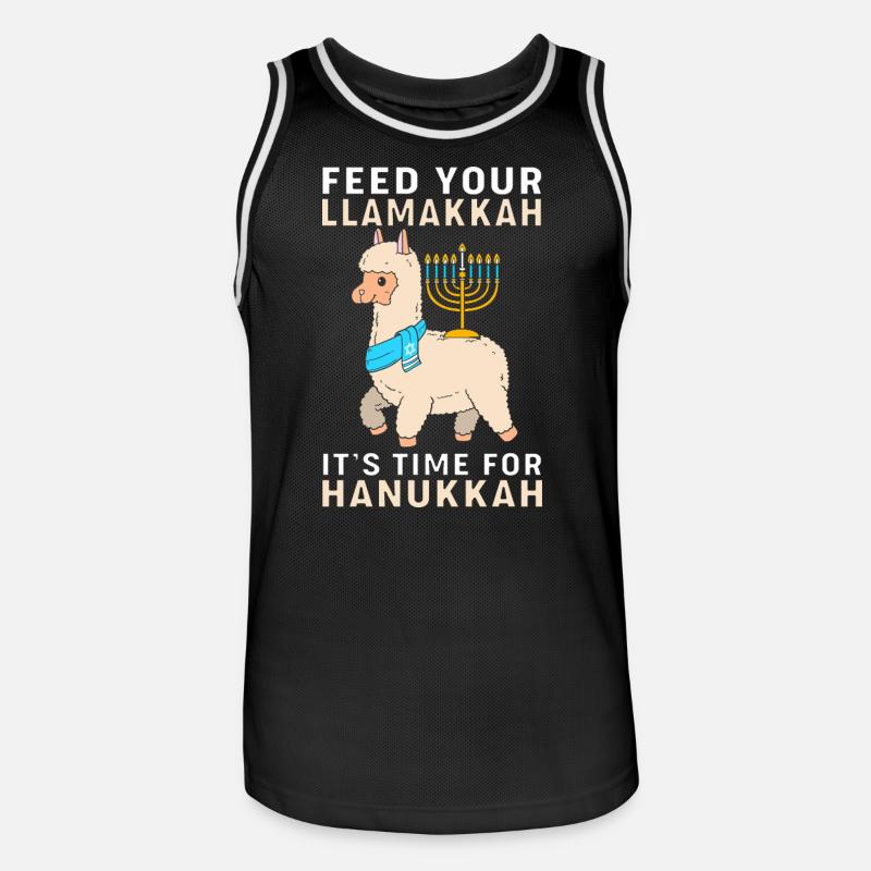 Hanoukka Hanoukka Hanoukka Lama - Maillot de basket Homme - noir/blanc
