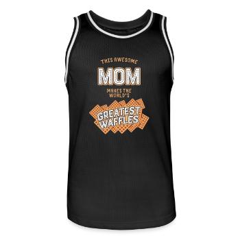 Mom - greatest Waffles - Männer Basketball-Trikot - Schwarz/Weiß - Vorne - AI Model Male 185 dark (185cm)