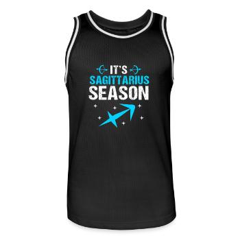 Sternzeichen Schütze - Männer Basketball-Trikot - Schwarz/Weiß - Vorne - AI Model Male 185 dark (185cm)