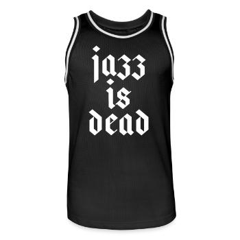 le jazz est mort - Maillot de basket Homme - noir/blanc - Devant - AI Model Male 185 dark (185cm)