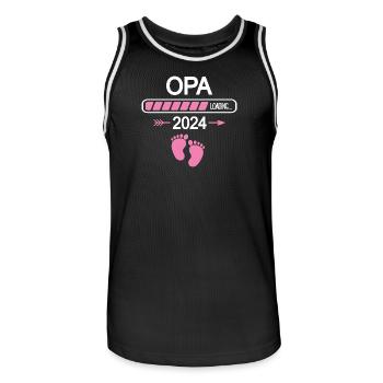 Opa Und Enkelin Mädchen Ich werde Großvater 2024 - Männer Basketball-Trikot - Schwarz/Weiß - Vorne - AI Model Male 185 dark (185cm)