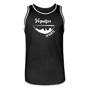 Verputzer Rente Rentner Verputzerei Ruhestand - Männer Basketball-Trikot - Schwarz/Weiß - Vorne - AI Model Male 185 dark (185cm)
