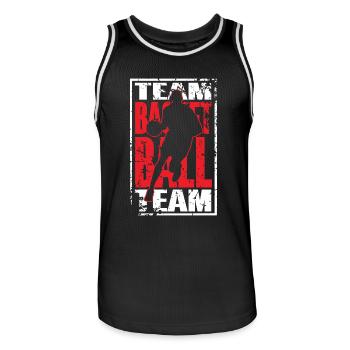 Basketball Basketballer - Männer Basketball-Trikot - Schwarz/Weiß - Vorne - AI Model Male 185 dark (185cm)
