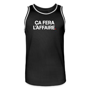 Ça fera l’affaire - Maillot de basket Homme - noir/blanc - Devant - AI Model Male 185 dark (185cm)
