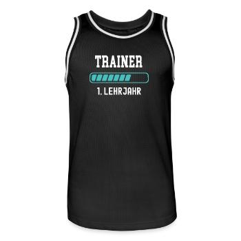 Trainer Ausbildung 1 Lehrjahr Trainerlizenz - Männer Basketball-Trikot - Schwarz/Weiß - Vorne - AI Model Male 185 dark (185cm)