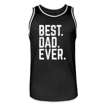 Best Dad Ever - Männer Basketball-Trikot - Schwarz/Weiß - Vorne - AI Model Male 185 dark (185cm)