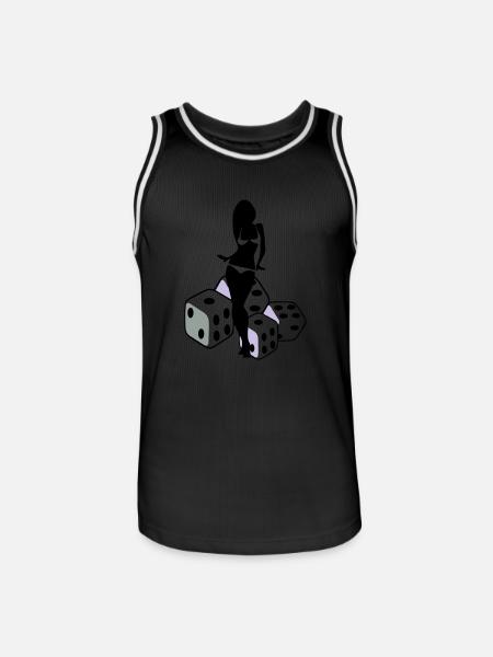 spielwürfel - Männer Basketball-Trikot - Schwarz/Weiß