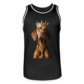 Vizsla - Men's Basketball Jersey - black/white - Front - AI Model Male 185 dark (185cm)