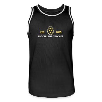 Ostern Best Teacher Bester Lehrer Lehrerin 2025 - Männer Basketball-Trikot - Schwarz/Weiß - Vorne - AI Model Male 185 dark (185cm)