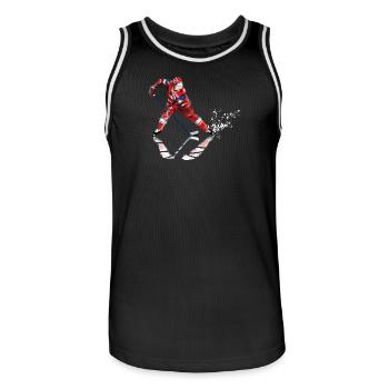 Eishockey - Männer Basketball-Trikot - Schwarz/Weiß - Vorne - AI Model Male 185 dark (185cm)