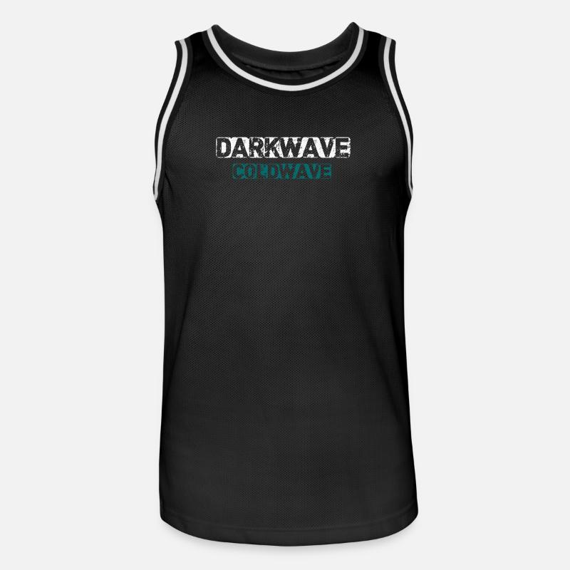 Darkwave Coldwave - Männer Basketball-Trikot - Schwarz/Weiß