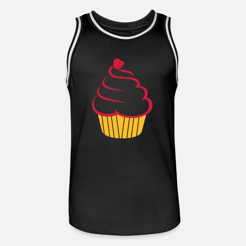 cupcake - Men's Basketball Jersey - black/white