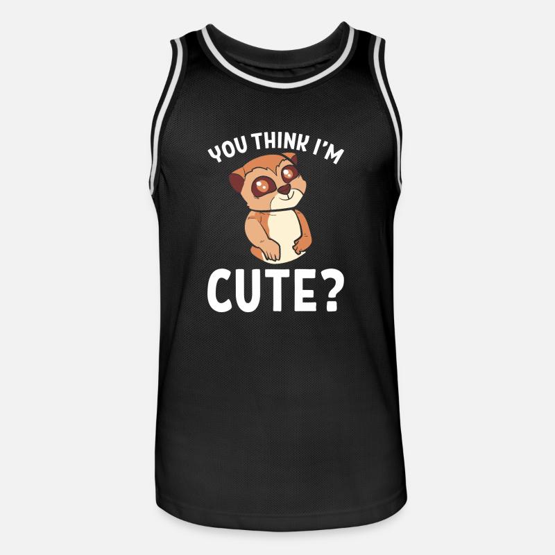 Erdmännchen - Männer Basketball-Trikot - Schwarz/Weiß