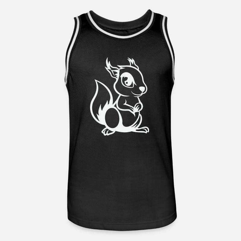 eichhörnchen comic - Männer Basketball-Trikot - Schwarz/Weiß