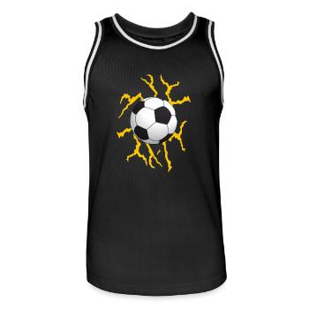 football - Männer Basketball-Trikot - Schwarz/Weiß - Vorne - AI Model Male 185 dark (185cm)