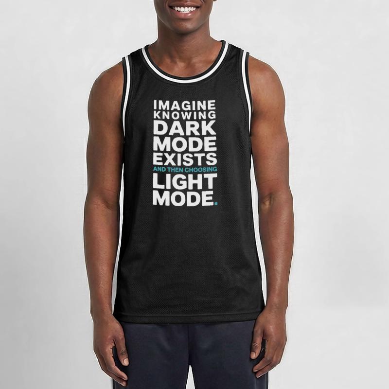 Le mode sombre existe Programmeur IT Nerd Coder Office Maillot de basket Homme