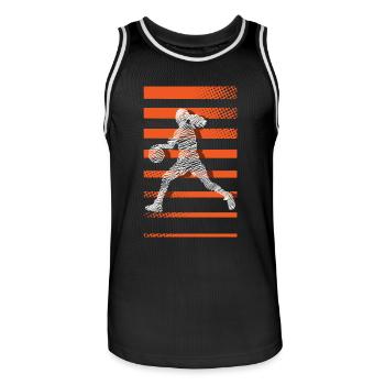 Basketball Basketball Women Basketball - Men's Basketball Jersey - black/white - Front - AI Model Male 185 dark (185cm)
