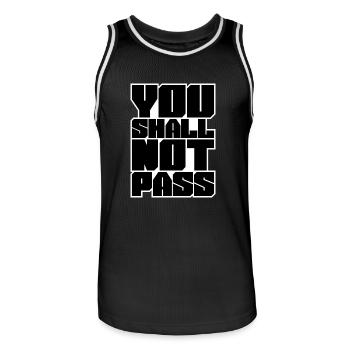 You Shall Not Pass - Maillot de basket Homme - noir/blanc - Devant - AI Model Male 185 dark (185cm)