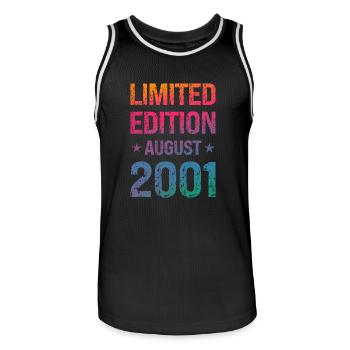 Édition limitée Birthday Party Vintage 2001 - Maillot de basket Homme - noir/blanc - Devant - AI Model Male 185 dark (185cm)