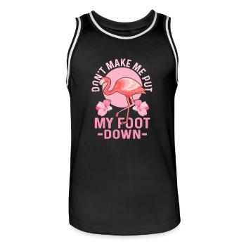 Ne me forcez pas à poser mon pied Flamingo Pink Bird - Maillot de basket Homme - noir/blanc - Devant - AI Model Male 185 dark (185cm)