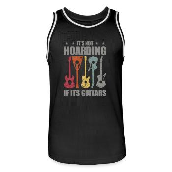 Es ist kein Horten, wenn es Gitarren sind - Männer Basketball-Trikot - Schwarz/Weiß - Vorne - AI Model Male 185 dark (185cm)