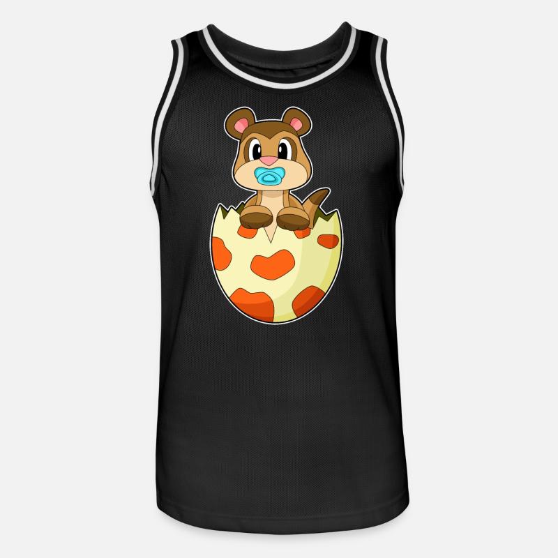 Erdmännchen Schnuller - Männer Basketball-Trikot - Schwarz/Weiß