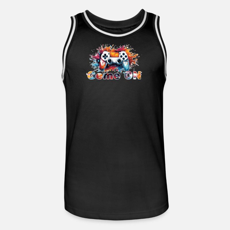 Controller GameON - Männer Basketball-Trikot - Schwarz/Weiß