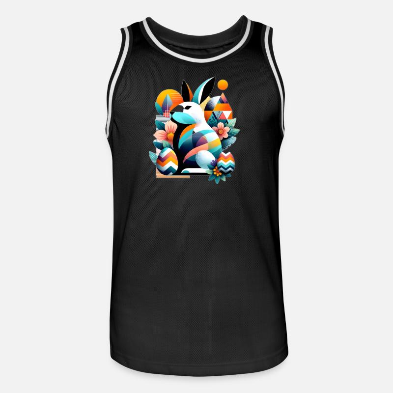 Modern Easter Graphics - Männer Basketball-Trikot - Schwarz/Weiß