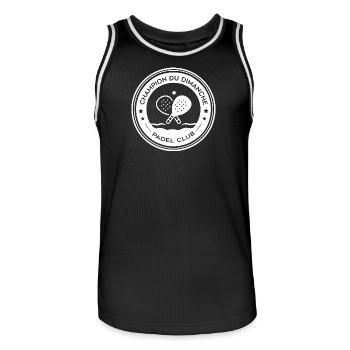 Sunday Champion Padel Badge - Men's Basketball Jersey - black/white - Front - AI Model Male 185 dark (185cm)