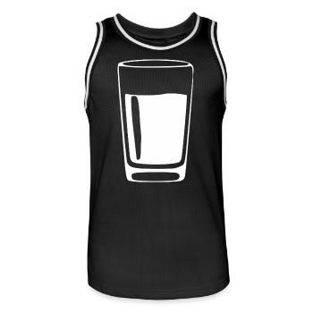 Glas Getränke Bar Gastronomie Geschenk - Männer Basketball-Trikot - Schwarz/Weiß - Vorne - AI Model Male 185 dark (185cm)