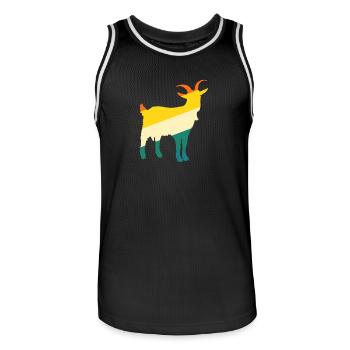 Goats - Men's Basketball Jersey - black/white - Front - AI Model Male 185 dark (185cm)