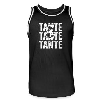 Badminton Tante Badminton - Maillot de basket Homme - noir/blanc - Devant - AI Model Male 185 dark (185cm)
