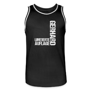 Gerhard - Maillot de basket Homme - noir/blanc - Devant - AI Model Male 185 dark (185cm)