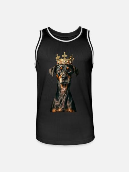 Doberman - Maillot de basket Homme - noir/blanc