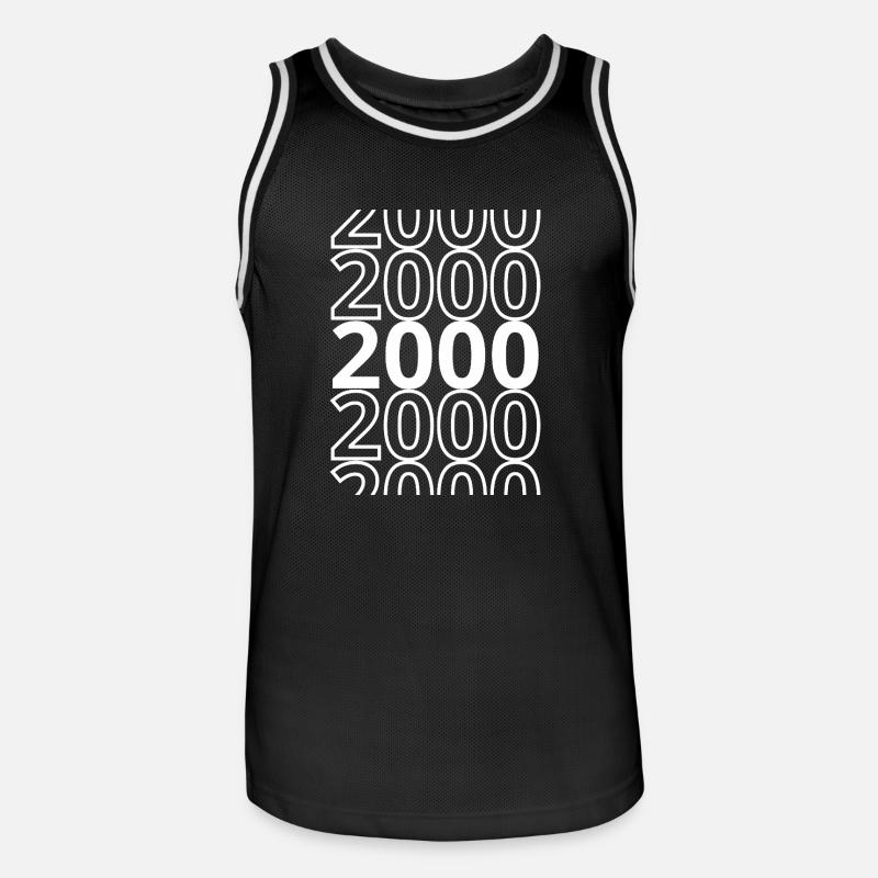 2000 2000 2000 - Männer Basketball-Trikot - Schwarz/Weiß