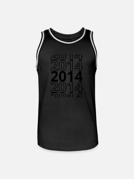 2014 2014 2014 - Men's Basketball Jersey - black/white