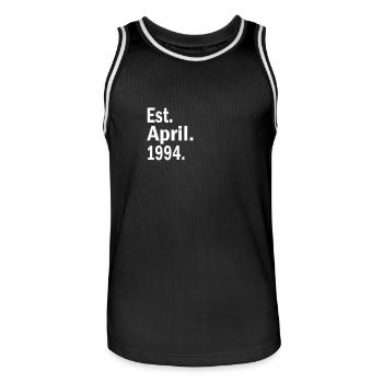 Est avril 1994 - Maillot de basket Homme - noir/blanc - Devant - AI Model Male 185 dark (185cm)