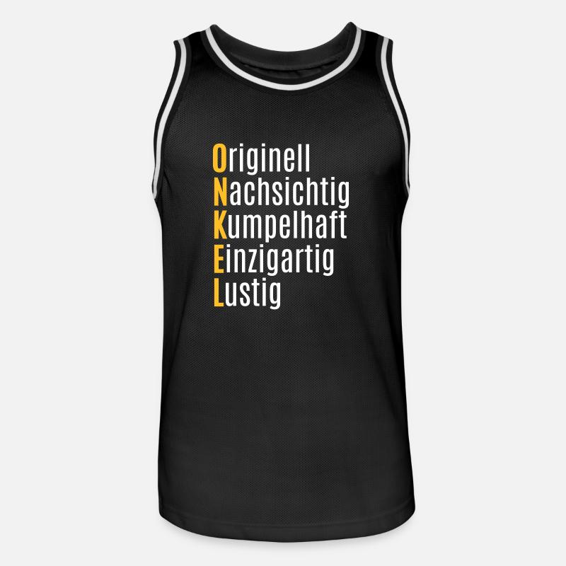 Bester Onkel Geschenk lustige Geschenkidee - Männer Basketball-Trikot - Schwarz/Weiß