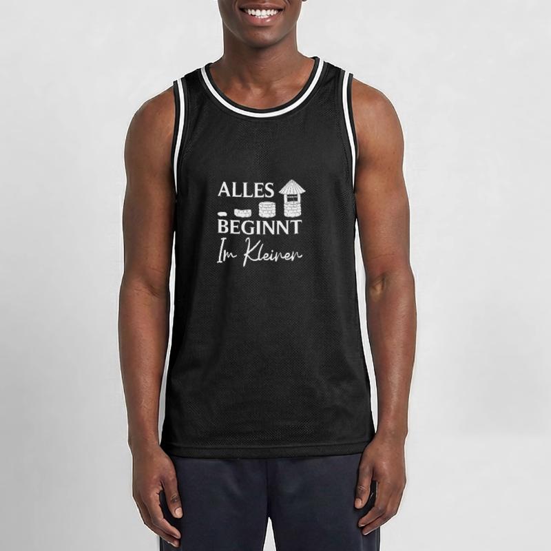 Construction de puits Tout commence dans le constructeur de petits puits Maillot de basket Homme