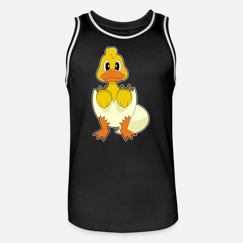 Duck Egg Eggshell - Men's Basketball Jersey - black/white