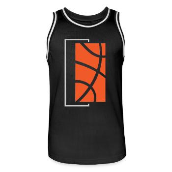 Basketball Basketballer - Männer Basketball-Trikot - Schwarz/Weiß - Vorne - AI Model Male 185 dark (185cm)